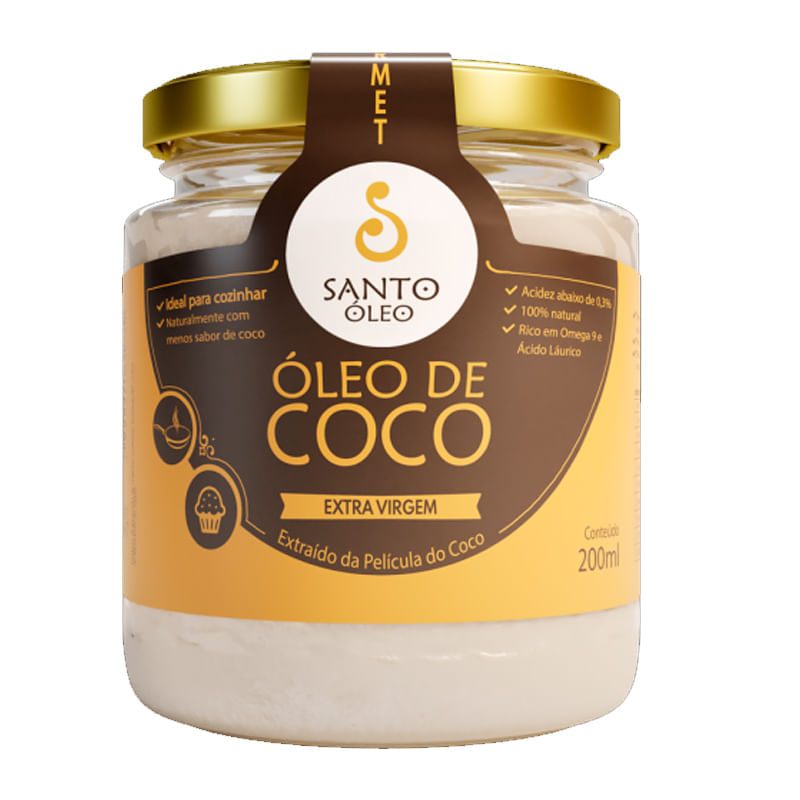 Óleo de coco Extra Virgem 200ml - Santo Óleo