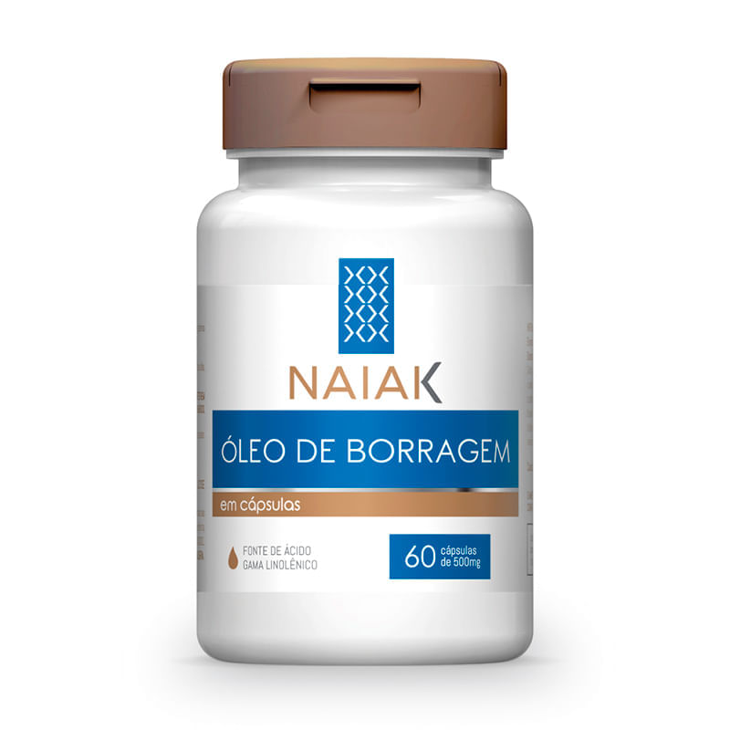 Óleo de Borragem 500mg 60caps - Naiak
