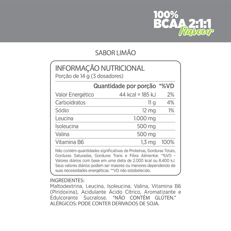 100% Bcaa Flavour Limão Atlhetica 210g