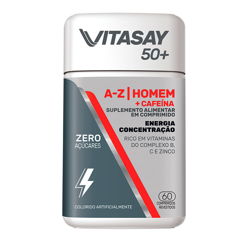 Vitasay 50+ Az Homem Cafeína 60comp - Hypera Pharma
