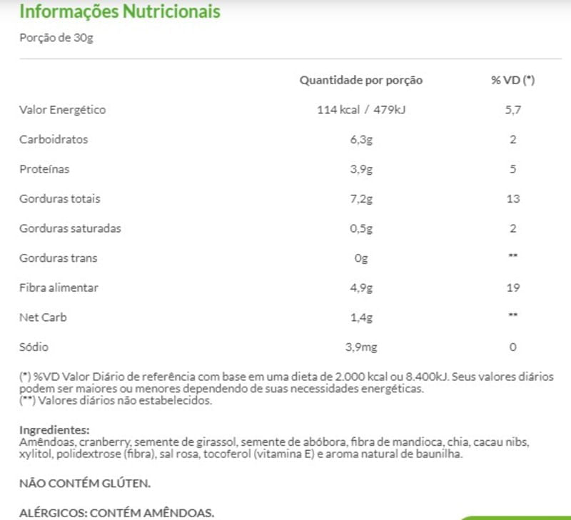 B-Crunch Baunilha Madagascar 100g - B-ON