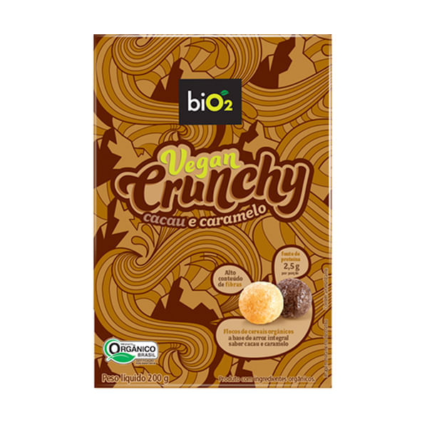 Vegan Crunchy Cacau e Caramelo 200g - biO2