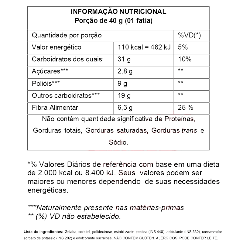 Goiabada Cascão de Corte Zero Amoré 250g