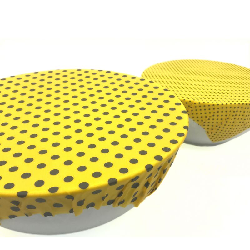 Kit 2 Panos de Cera Envolve Bioembalagens Poa Amarelo M/G