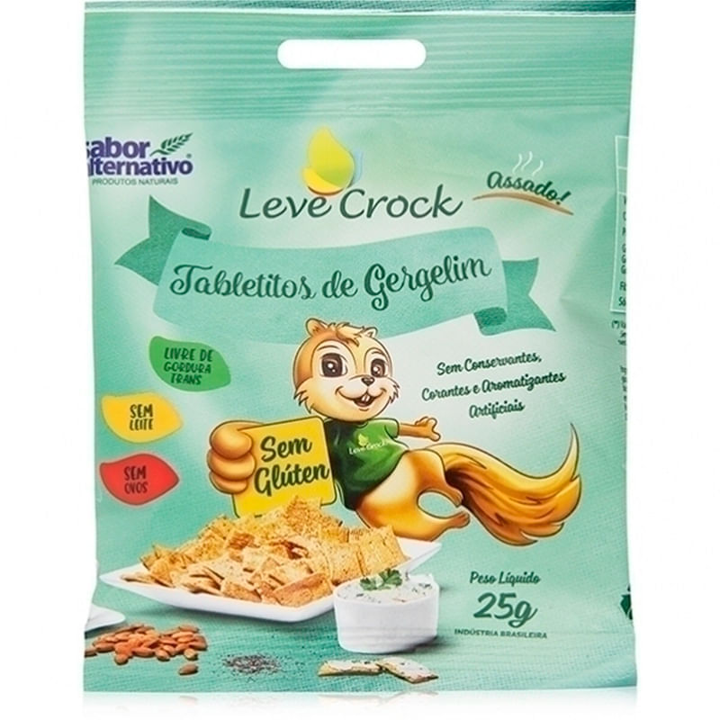 Tabletitos Salgados de Gergelim 25g - Sabor Alternativo
