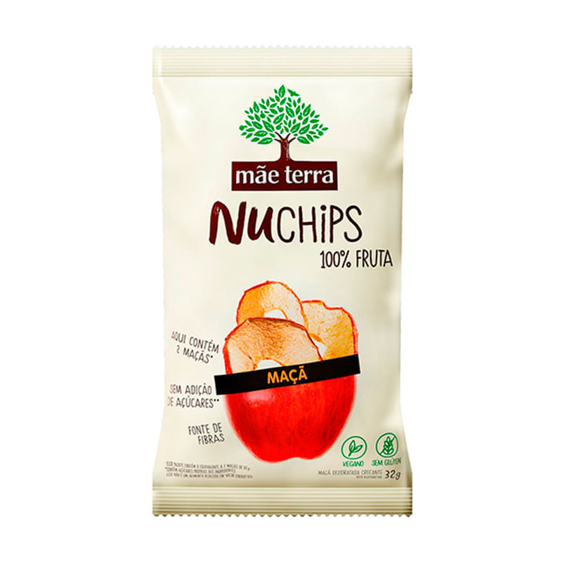 Chips Orgânico Maçã 32g - Mãe Terra