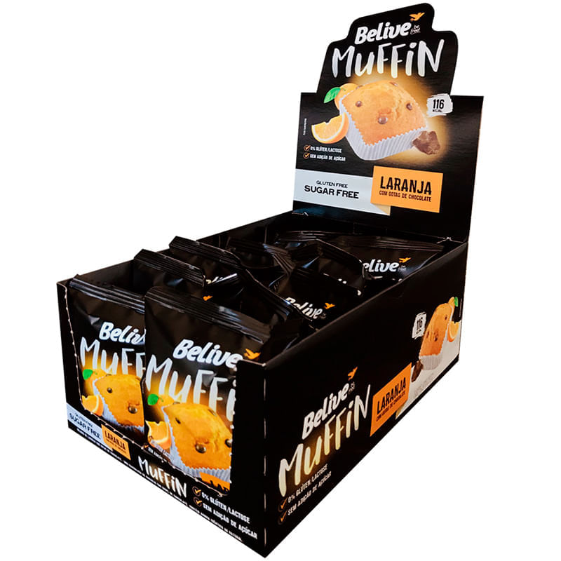 Muffin Sabor Laranja com Chocolate Zero 40g - Belive