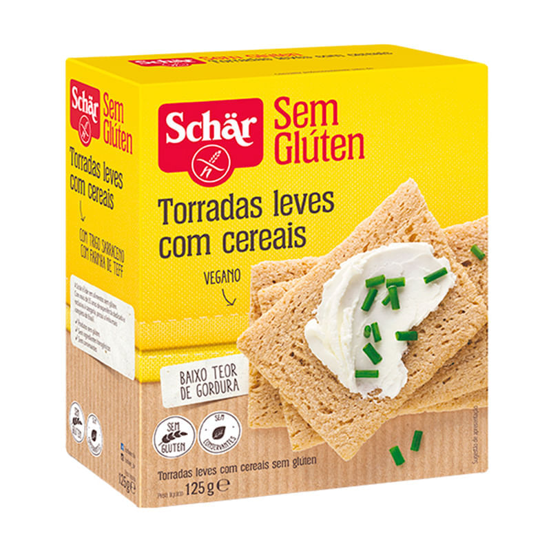 Torradas crocantes com cereais sem Glúten Schar 125g