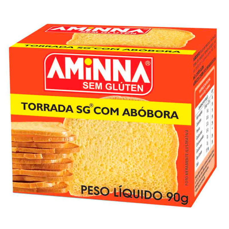 Torrada Abóbora sem Glúten 90g - Aminna