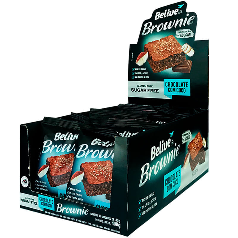 Brownie Chocolate com Coco Belive 40g