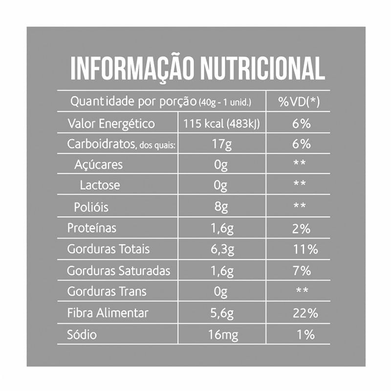 Brownie Chocolate com Coco Belive 40g