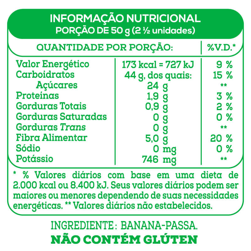 Banana Passa 86g - Banana Brasil