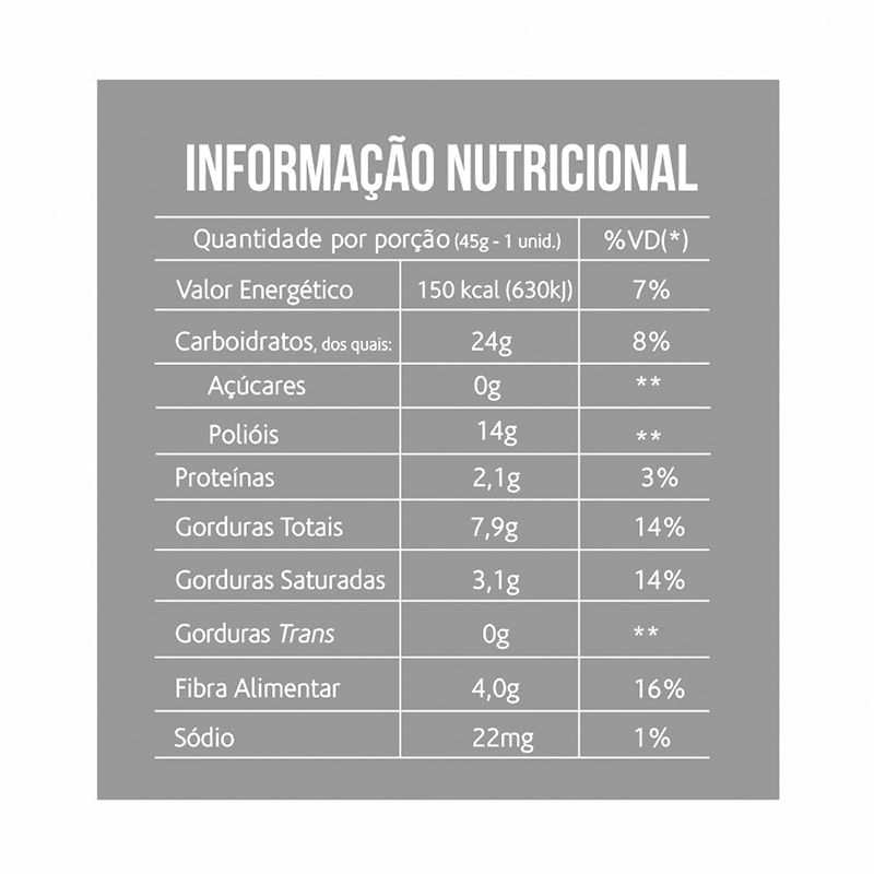 Pão de Mel Zero Açúcar Sem glúten e leite 45g - Belive