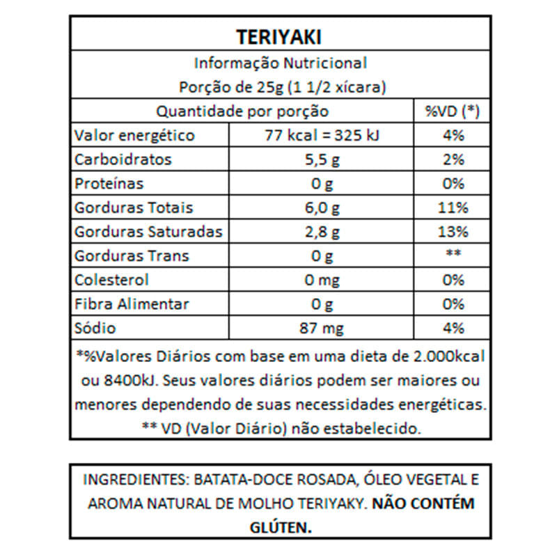 Chips Batata Doce Teriyaki Roots To Go 45g