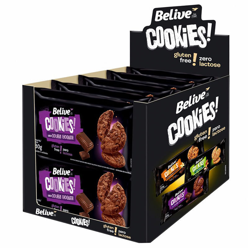 Cookie Sem Glúten Double Chocolate 80g - Belive
