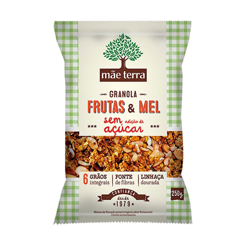 Granola Frutas e Mel sem açúcar 250g - Mãe Terra
