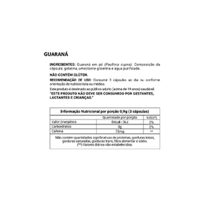Guaraná Nutraway- 60 cápsulas