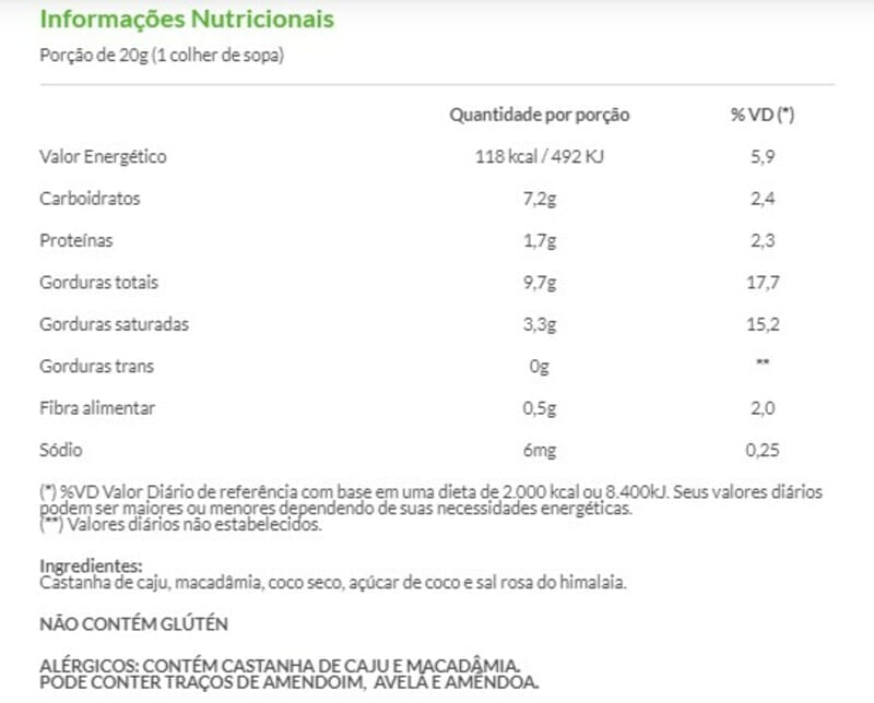 Pasta Nuts com Coco 200g - Eat Clean