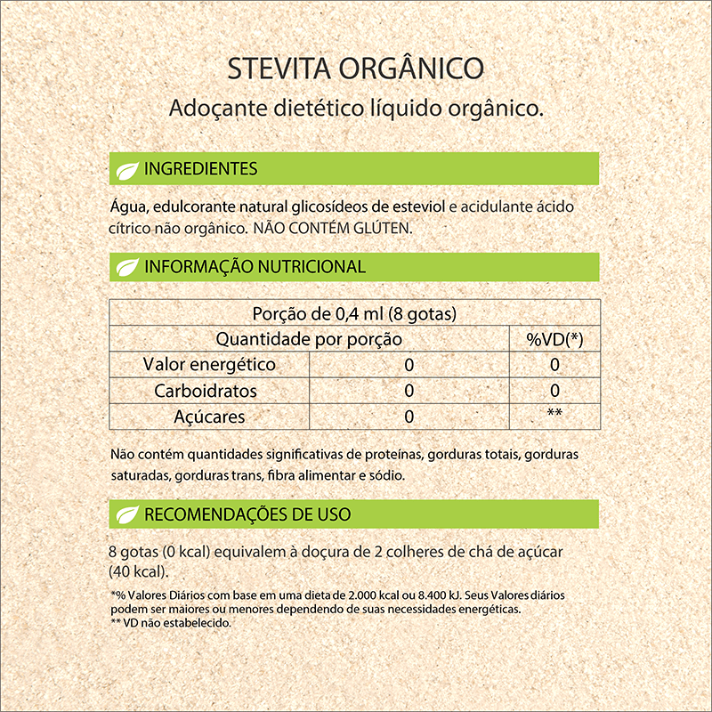 Adoçante Orgânico Stevita 30ml