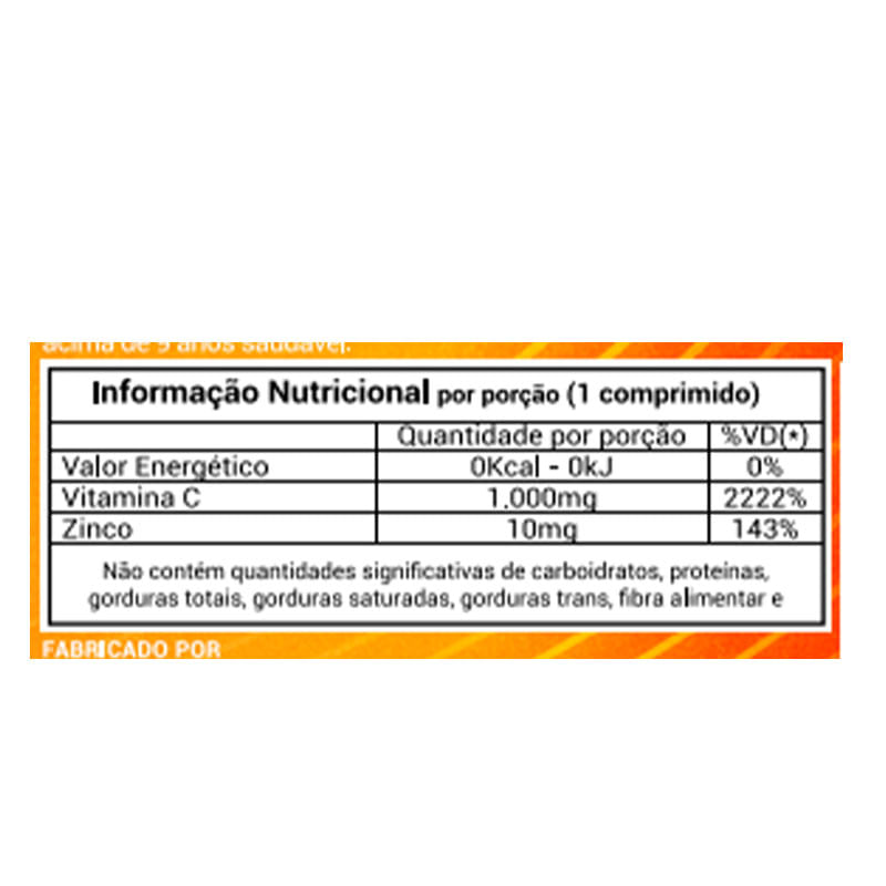 Vitamina C E Zinco  Nutraway 1g 10comp