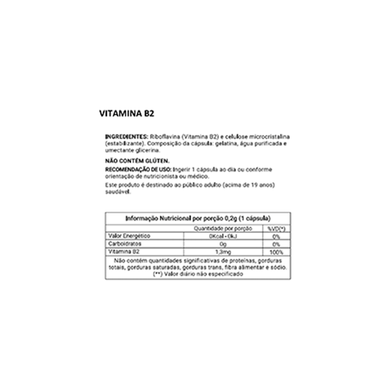 Vitamina B2- 60caps - Nutraway