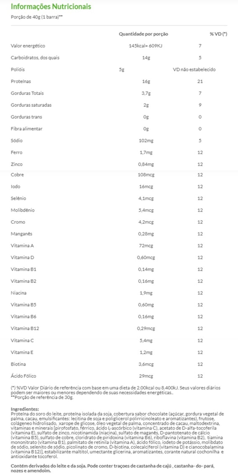 Whey Bar Morango 40g - Probiótica