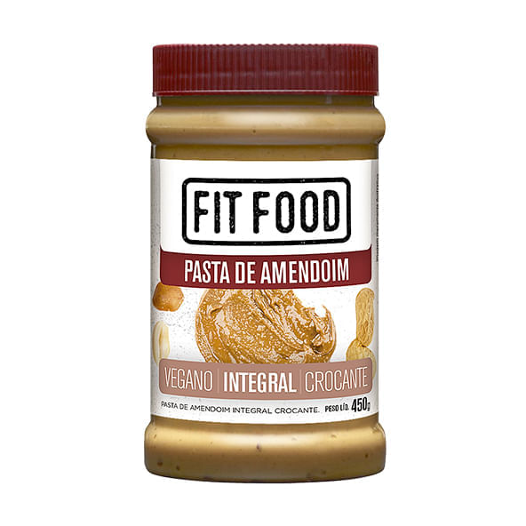 Pasta de Amendoim Crocante Integral Fit Food 450 g