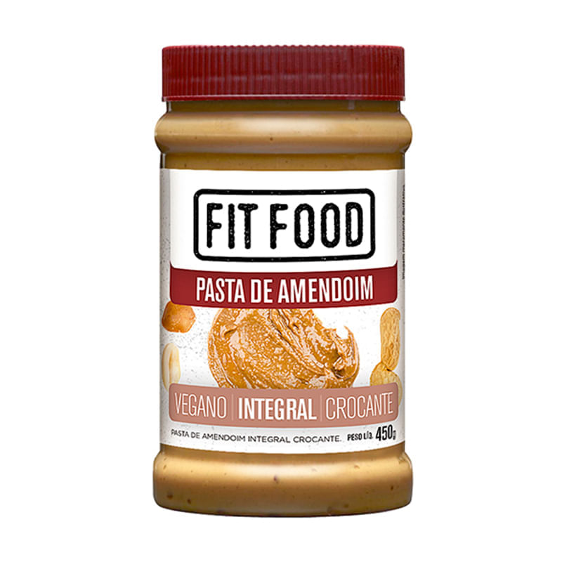 Pasta de Amendoim Crocante Integral Fit Food 450 g