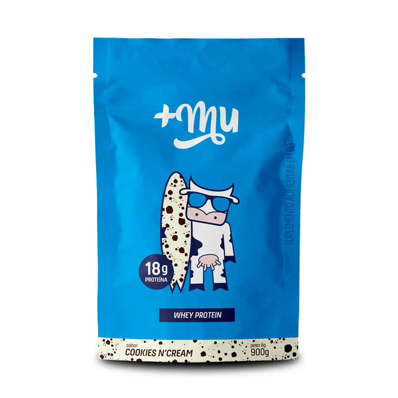 Whey Concentrado Cookies & Cream Refil Mais Mu 900g