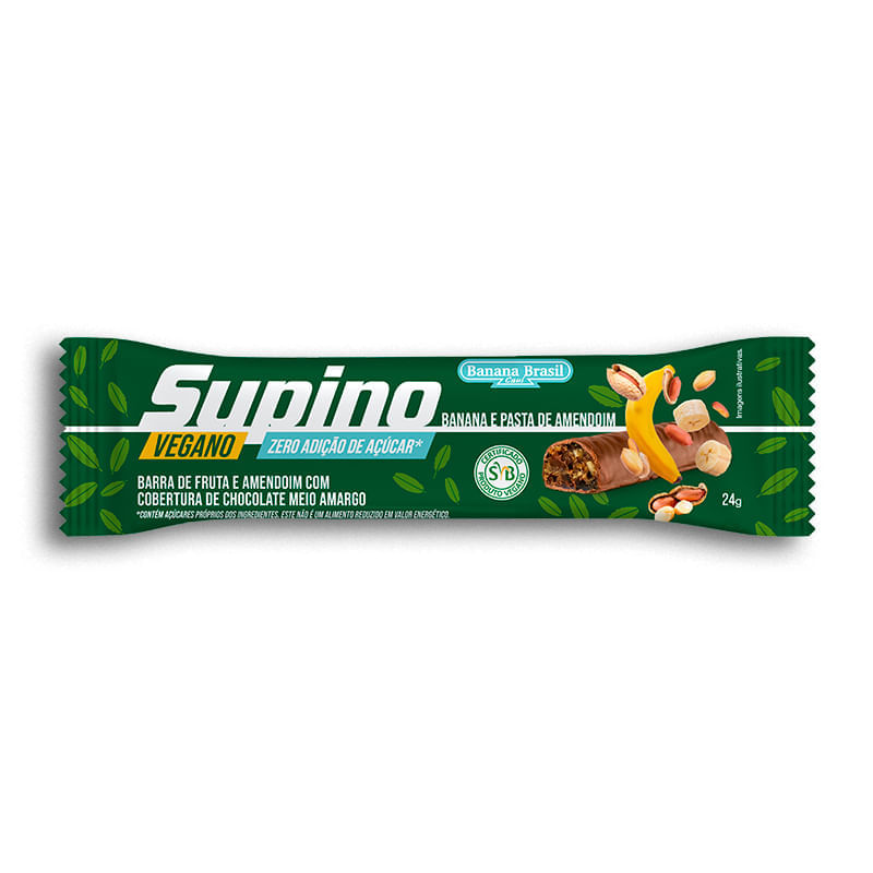 Supino Zero Vegano Banana e Pasta de Amendoim 24g - Banana Brasil