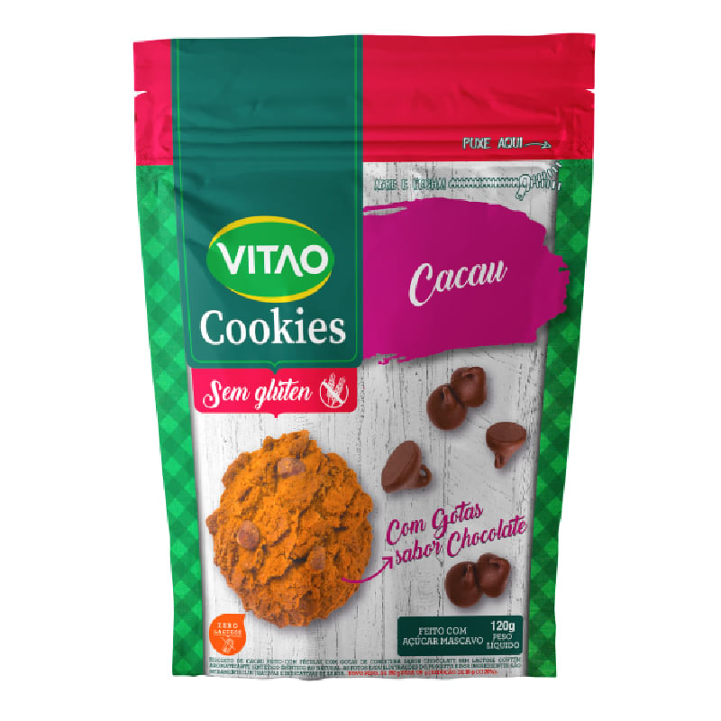Cookies Sem Glúten Cacau Vitao 120g