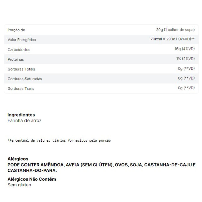 Farinha De Arroz Vitao 300g