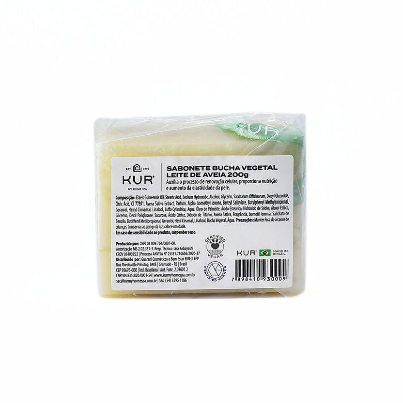 Sabonete de Leite de Aveia com Bucha Vegetal Kur My Home Spa 200g