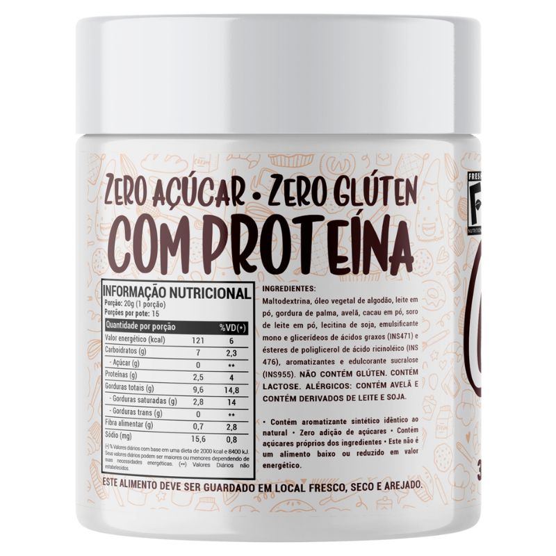 Creme Zero Açúcar Avelã Fresh Nutrition 300g