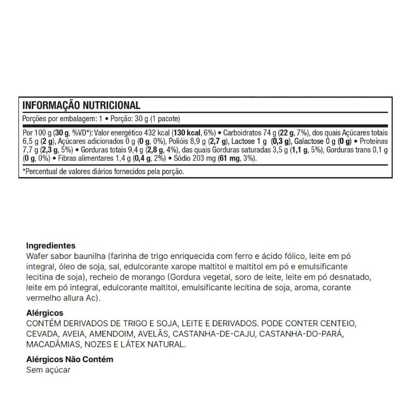 Rolinho Wafer Com Morango Vitao 30g