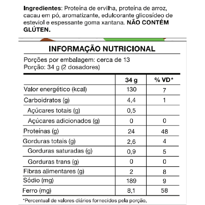 V Protein Chocolate Belga Bioroots 450g