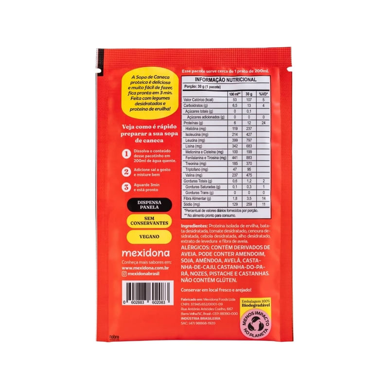 Sopa Proteica de Tomate Mexidona 30g