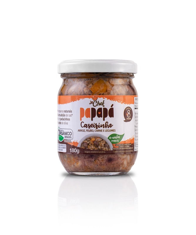 Caseirinho Arroz Feijão Carne Legumes Papapá 180g