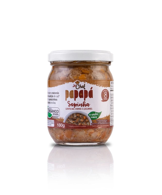 Sopinha Lentilha Carne Legumes Papapá 180g