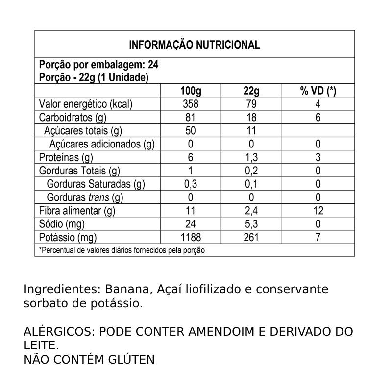 Bananada Mais Açaí Energy Fiber 22G