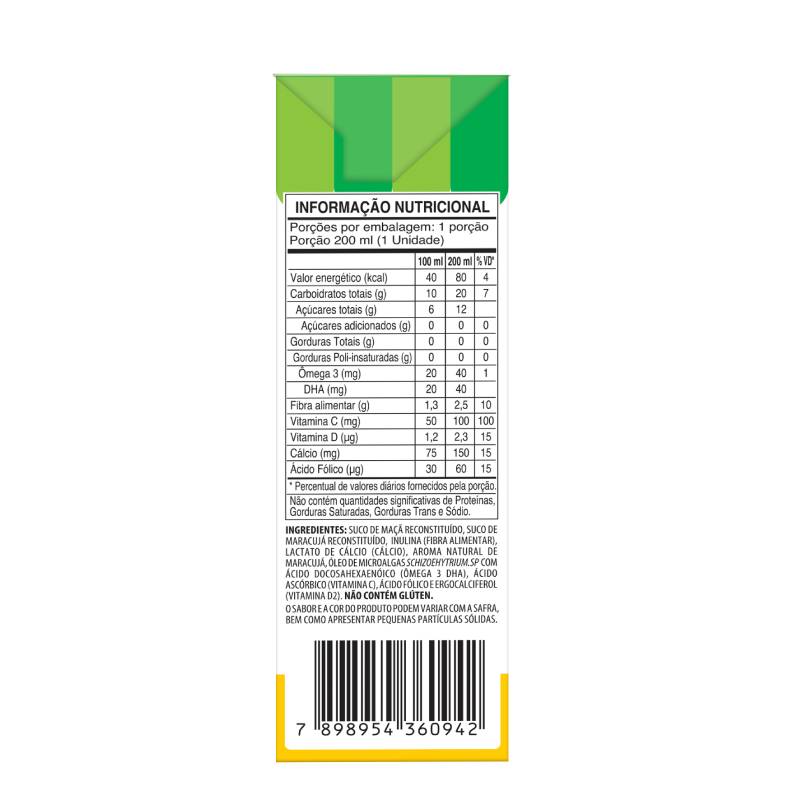 100% Suco de Maracujá e Maçã Life Mix 200Ml