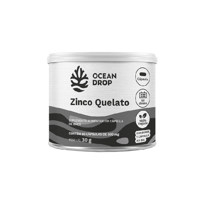 Zinco Quelato Ocean Drop 500mg 60Cáps