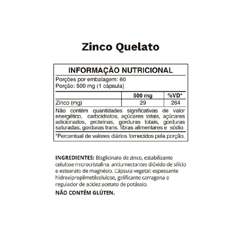 Zinco Quelato Ocean Drop 500mg 60Cáps