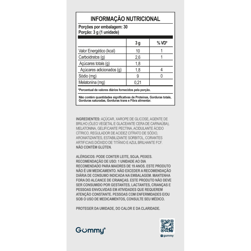Night Framboesa Gummy 30Gomas