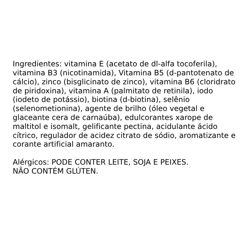 Hair Vitamin Zero Tutti Frutti Gummy 60Gomas