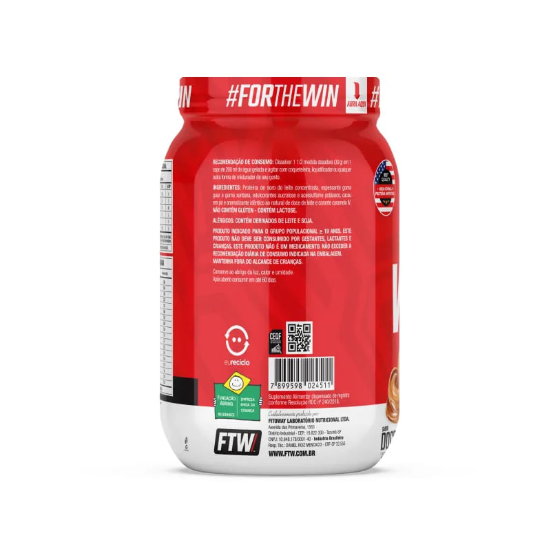100% Whey Doce de Leite FTW 900g