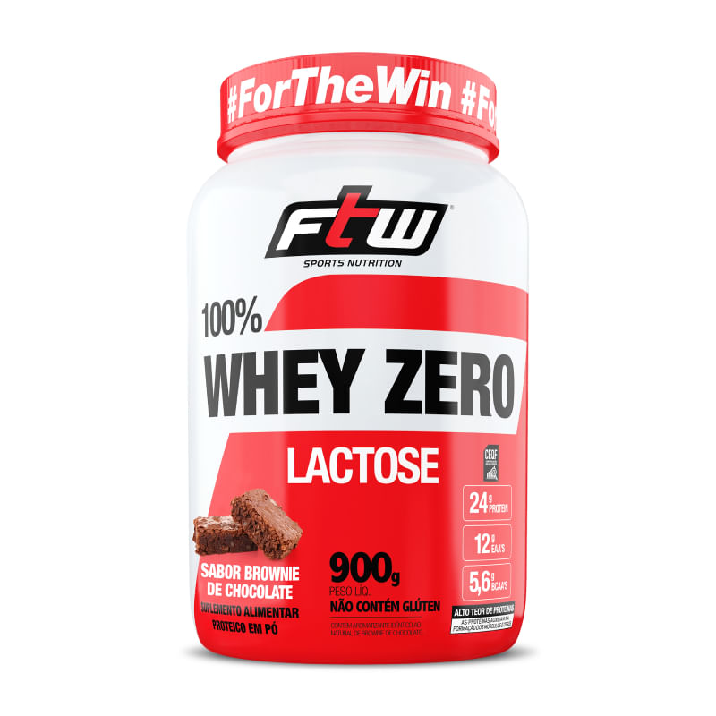 100% Whey Zero Lactose Brownie de Chocolate FTW 900g