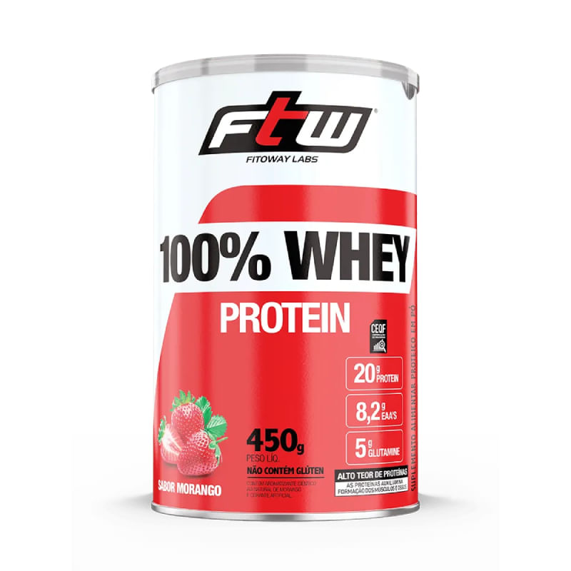 100% Whey Morango FTW 450g