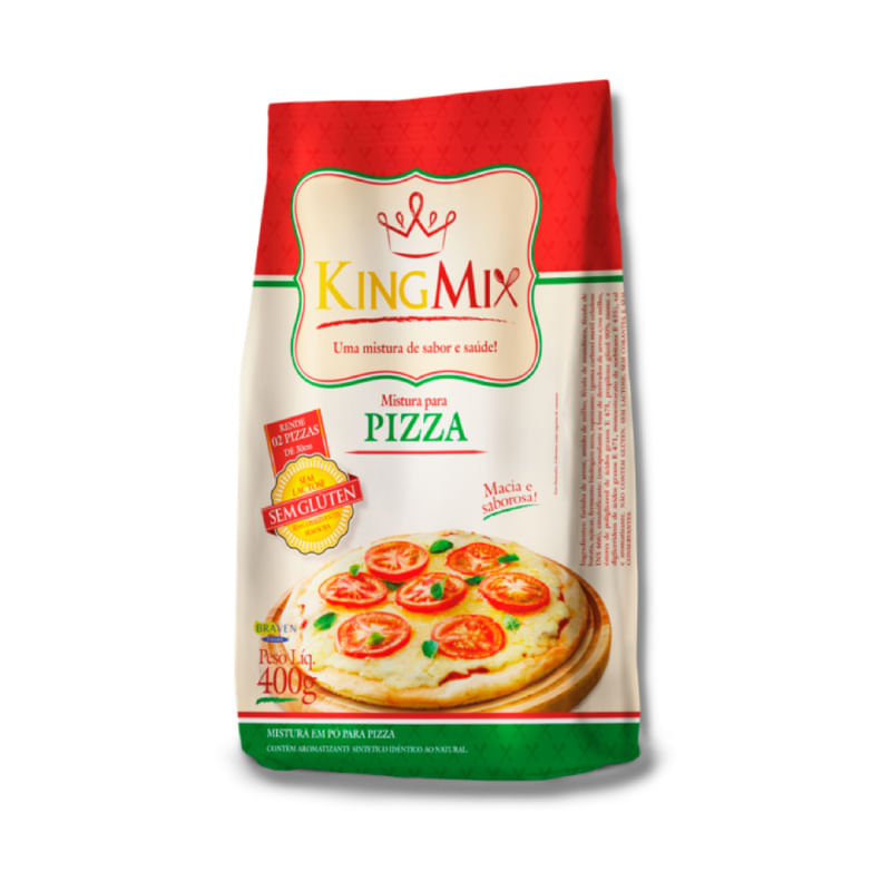Mistura para Pizza Sem Glúten e Sem Lactose King Mix 400g