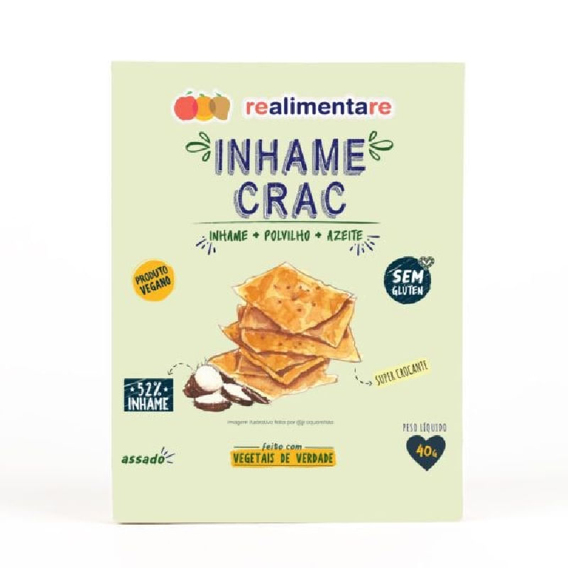 Biscoito Inhame Crac Realimentare 40G